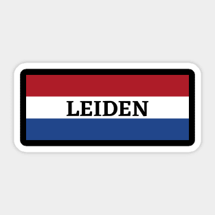 Leiden City in Dutch Flag Sticker